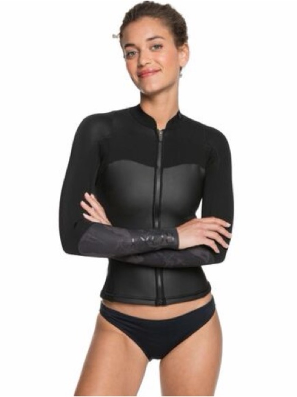 Satin 1.0mm Front-Zip Long-Sleeve Wetsuit Jacket